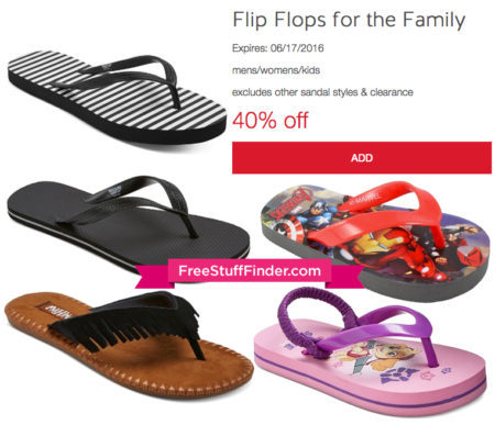 *HOT* 40% Off Flip Flops Cartwheel Offer (Today Only!)