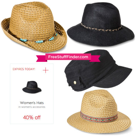 *HOT* 40% Off Women’s Hats Cartwheel Offer