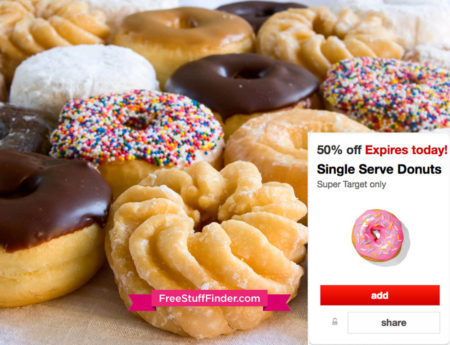*HOT* 50% Off Single Serve Doughnuts Cartwheel Offer (Today Only)