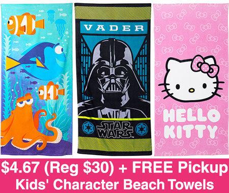 *HOT* $4.67 (Reg $30) Kids' Beach Towels + FREE Pickup
