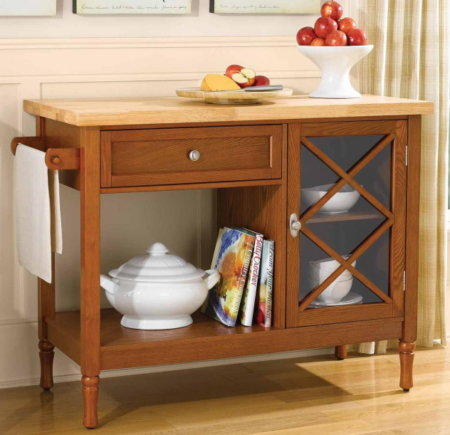 $59.99 (Reg $250) Mahogany Kitchen Island + Free Pickup