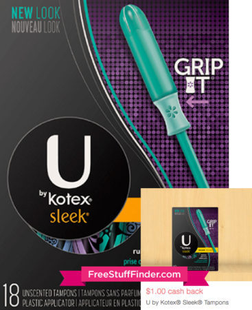 $1.84 (Reg $3.84) U by Kotex Sleek Tampons