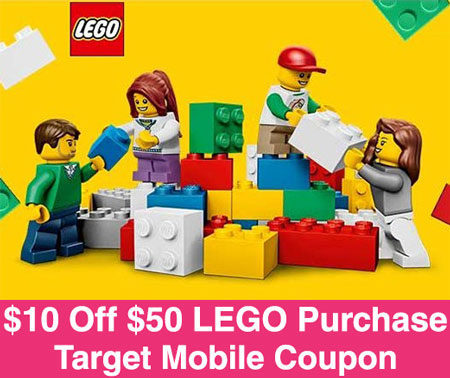 *NEW* $10 Off $50 LEGO Target Mobile Coupon