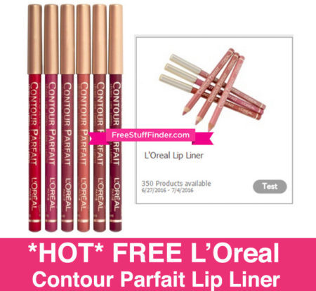 Possible FREE L'Oreal Lip Liner (Today Only)