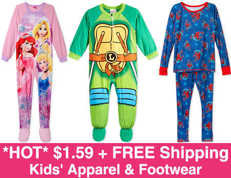 *HOT* $1.59 (Reg $44) Kids' Pajamas + FREE Shipping