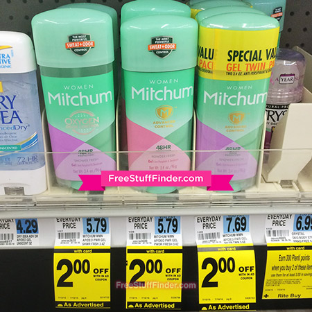 *HOT* $0.22 (Reg $4.29) Mitchum Deodorant at Rite Aid