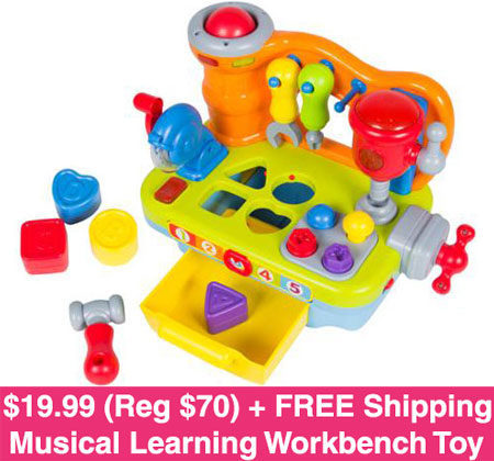*HOT* $19.99 (Reg $70) Musical Workbench Toy + FREE Shipping