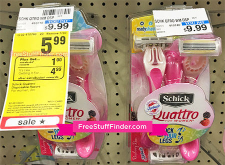 $1.79 (Reg $11) Schick Quattro Women's Razors at CVS ($0.45 Each!)