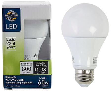 $2.49 (Reg $6) LED Dimmable Light Bulb + FREE Pickup