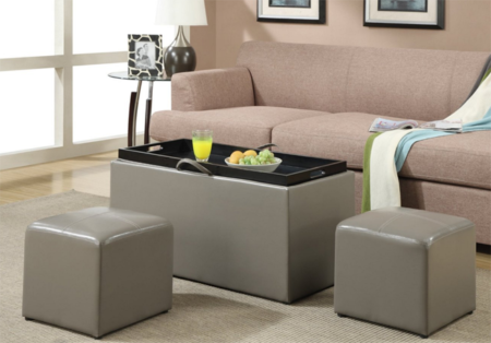 $45.98 (Reg $76) Storage Bench with 2 Ottomans + FREE Shipping
