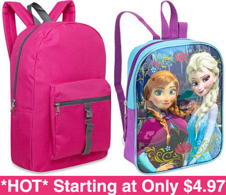 *HOT* Backpacks Starting at $4.97 + FREE Pickup