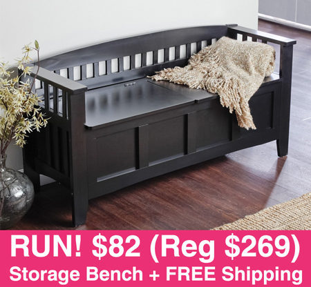 *HOT* $77.44 (Reg $250) Storage Bench + FREE Shipping