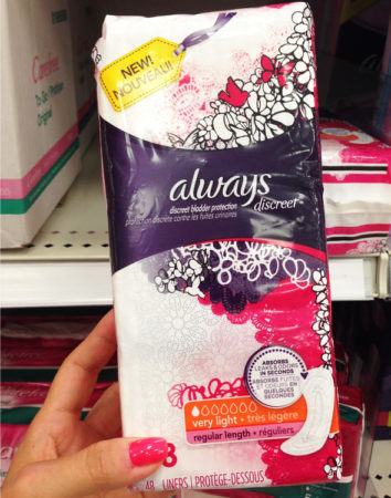 $1.99 (Reg $5) Always Discreet Liners & Pads at Target