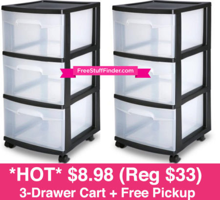 *HOT* $8.98 (Reg $33) 3-Drawer Cart + Free Shipping