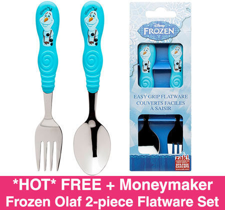 *HOT* FREE Frozen Olaf 2pc Flatware Set + Moneymaker