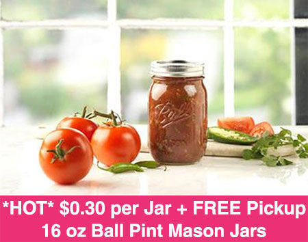 *HOT* $1.18 (Reg $11) Ball Pint Mason Jar 12-Pack + FREE Pickup (HURRY!)