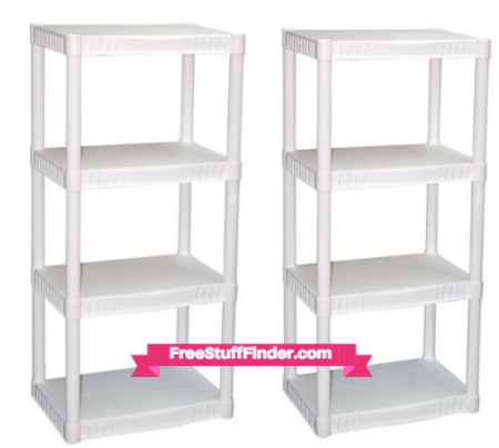 *HOT* $14.97 (Reg $34) 4-Tier Heavy-Duty Plastic Shelves + FREE Pickup