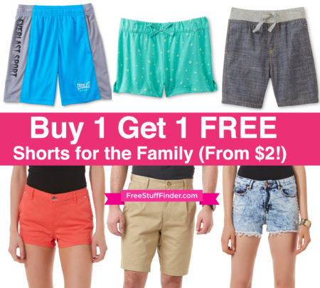 *HOT* Buy 1 Get 1 FREE Shorts for the Family (From $2!)
