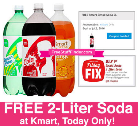 FREE Smart Sense Soda at Kmart (Today Only)