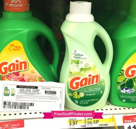 $1.97 (Reg $4.49) Gain Fabric Enhancer at Target