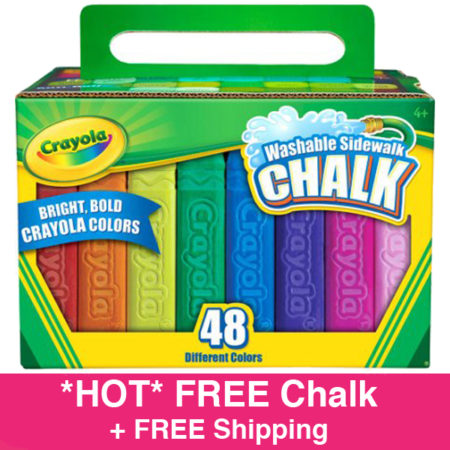 HURRY! FREE Crayola 48 Count Sidewalk Chalk + FREE Pickup