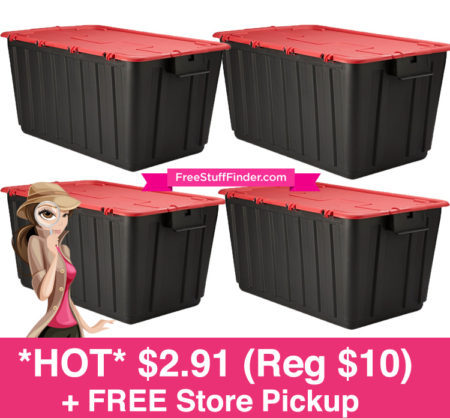 $2.91 (Reg $10) 12-Gal Storage Tote + Free Store Pickup
