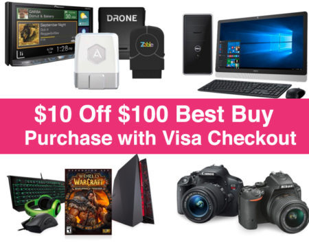 $10 Off $100 Purchase at Best Buy with Visa Checkout