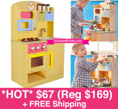*HOT* $67.31 (Reg $169) Wood Play Kitchen + FREE Shipping
