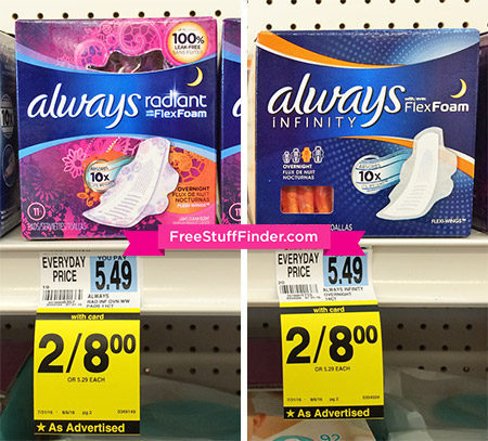 *HOT* $0.77 (Reg $4.29) Always Ultra Thin Pads at Rite Aid