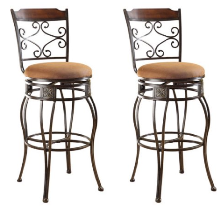 *HOT* $76 (Reg $168) 2-Pack Swivel Bar Chairs