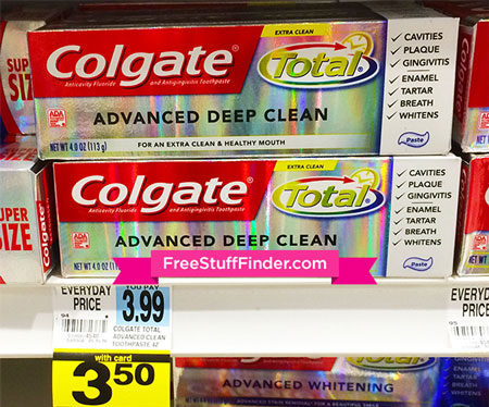 FREE Colgate Total Advanced Toothpaste at Rite Aid