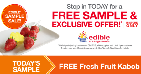 FREE Sample Fruit Kabob (Today Only)