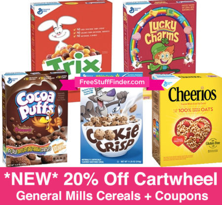 *NEW* 20% Off General Mills Cereal Cartwheel Offers