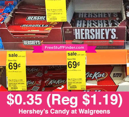 $0.35 (Reg $1.19) Hershey's Candy at Walgreens