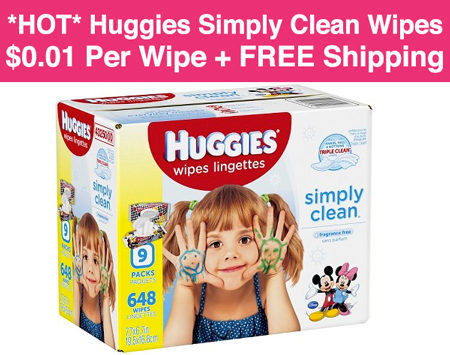 *HOT* $0.01 per Wipe Huggies Simply Clean + FREE Shipping