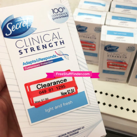 Possible FREE Secret Clinical at Target (Clearance Find)