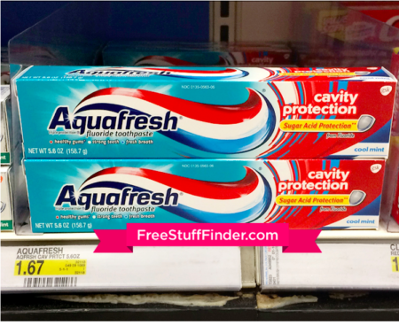 $1.02 (Reg $1.67) Aquafresh Toothpaste at Target