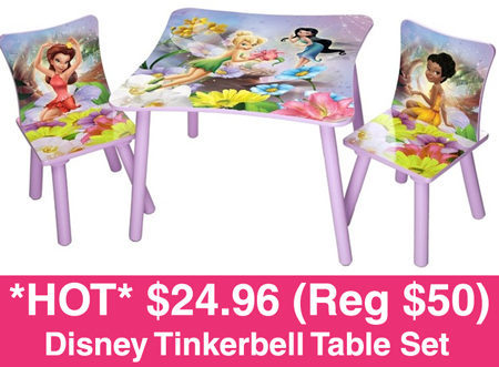 *HOT* $24.96 (Reg $50) Tinkerbell Table + Chair Set
