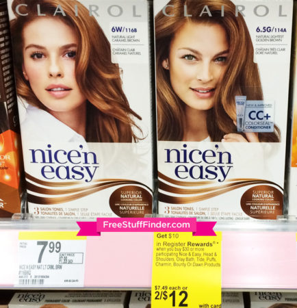 $1.34 (Reg $8) Clairol Nice n Easy Hair Color at Walgreens
