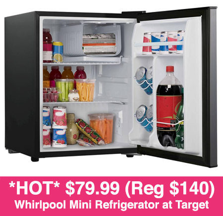 *HOT* $79.99 (Reg $140) Whirlpool Stainless Steel Mini Refrigerator + FREE Shipping