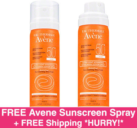 FREE Avene Sunscreen Lotion Spray + FREE Shipping