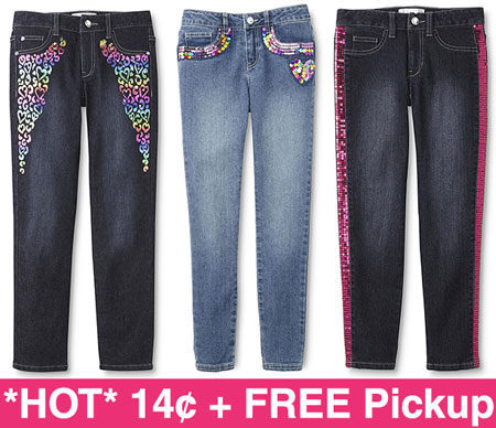 *HOT* 14¢ Girl's Jeans + FREE Pickup