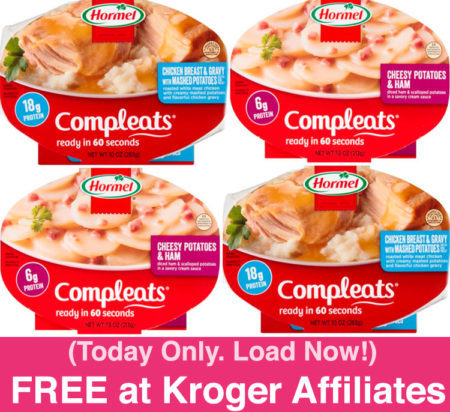 FREE Hormel Compleats Entree at Kroger Affiliates (Today Only)