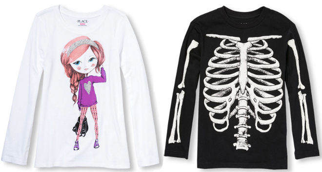 $3.75 (Reg $10.50) Children's Place Graphic Long Sleeve Tees + FREE Shipping