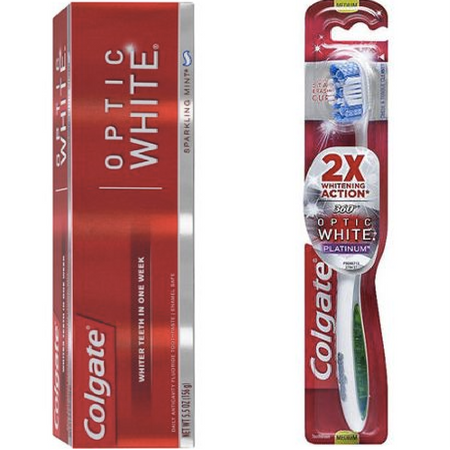 Colagte Optic White Toothbrush&Toothpaste