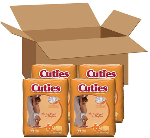 *HOT* $6.21 for 4-Packs Cuties Size 6 Diapers + FREE Shipping (Amazon Family)