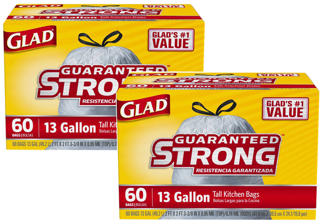 *HOT* $6.84 (Reg $12) Glad Tall Kitchen Trash Bags + FREE Shipping