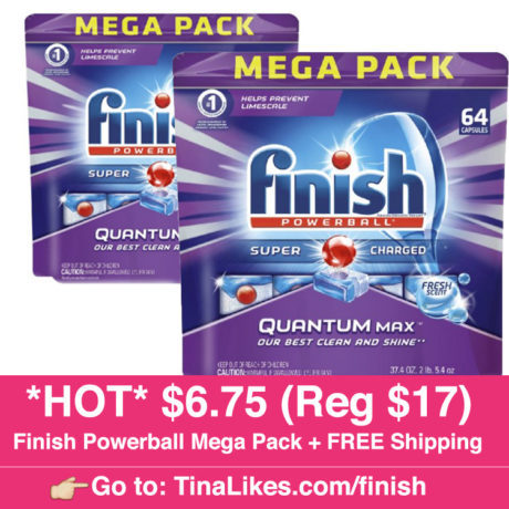 $7.40 (Reg $17) Finish Powerball 64-Count Mega Pack + FREE Shipping