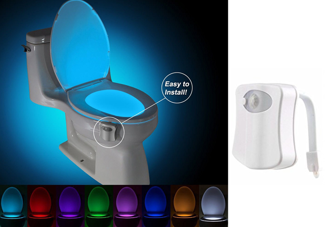$9.30 (Reg $25) Motion Activated Toilet Seat Night Light