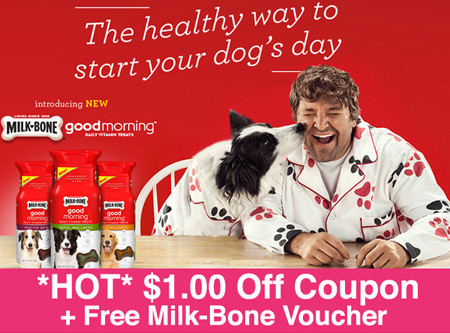 *HOT* $1.00 Off Milk-Bone Good Morning Dog Treat + FREE Pack of Milk-Bone